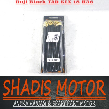 Ruji Motor Merk TAD Motor KLX Ring 18 Hole 36 Warna Black