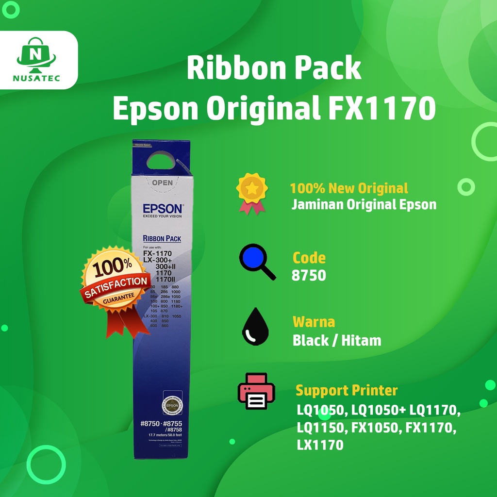 

Ribbon Pack Pita Printer Epson FX1170 FX 1170 LX300 LX 300 Original