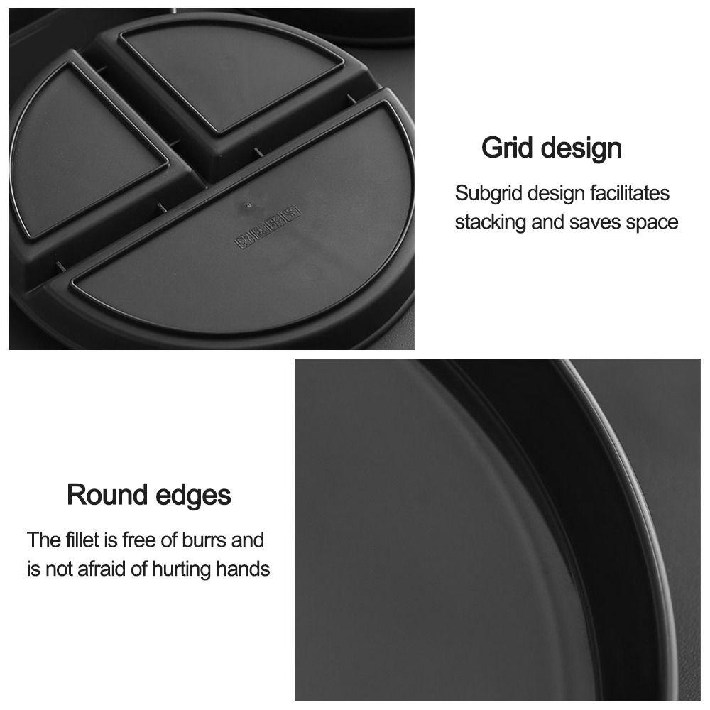 Solighter Compartment Plate Piring Saji Plastik Piring Salad Kue Tempat Makanan