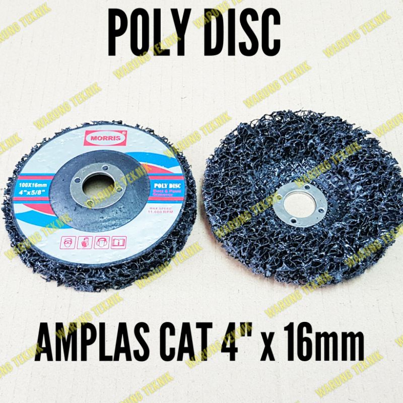 AMPLAS CAT POLY DISC 4&quot; X 16 MM PENGHILANG CAT DAN KARAT