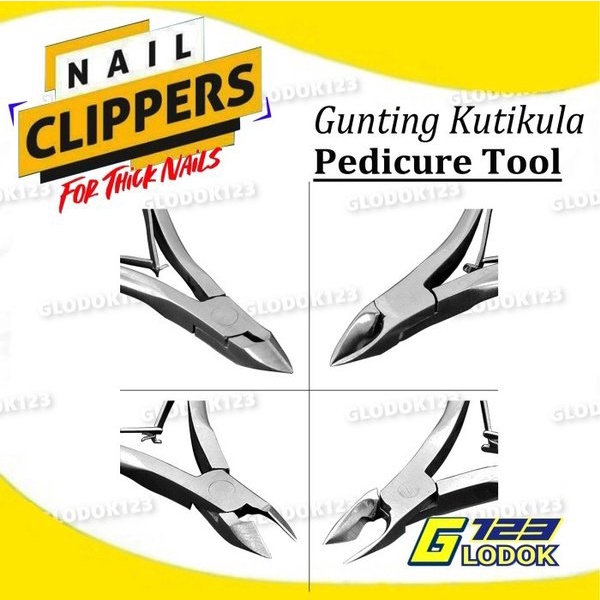 Gunting Kuku Cantengan Kutikula Meni Pedi Stainless Cuticle Nipper