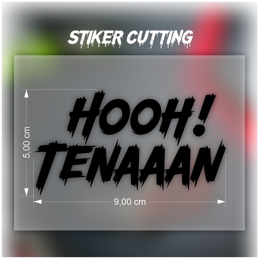 Hooh Tenan Stiker Cutting 3 Varian Warna