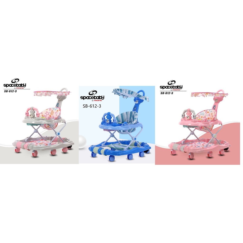 SPACE BABY Baby Walker SB 612-3 Ic Music Kanopi Mainan SPACEBABY [ * FREE PACKING DUS ALAS ]