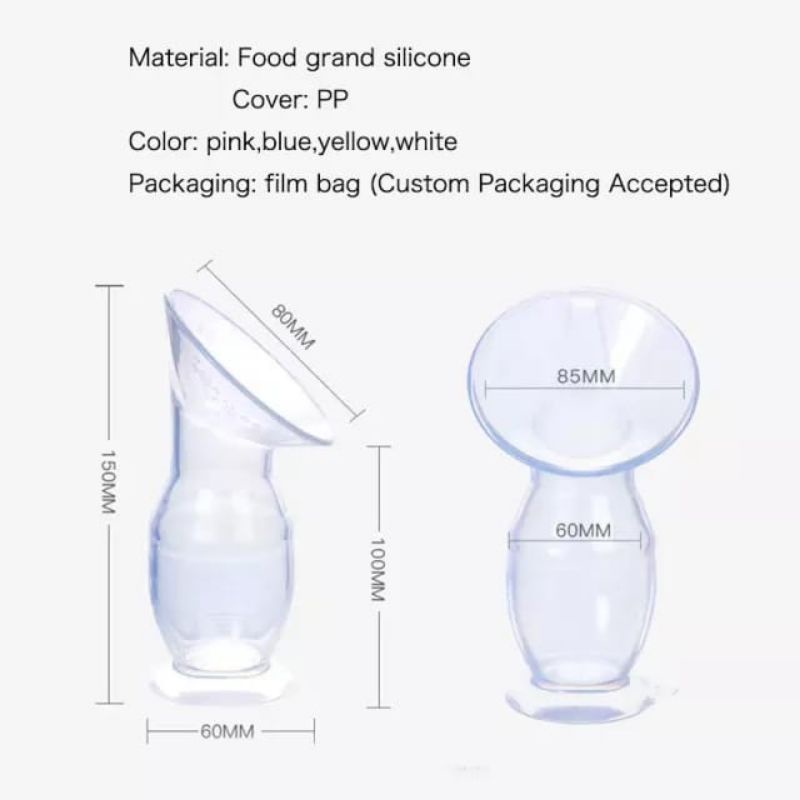 Pompa asi manual silikon - silicone breast pump - tabung asi perah milk saver