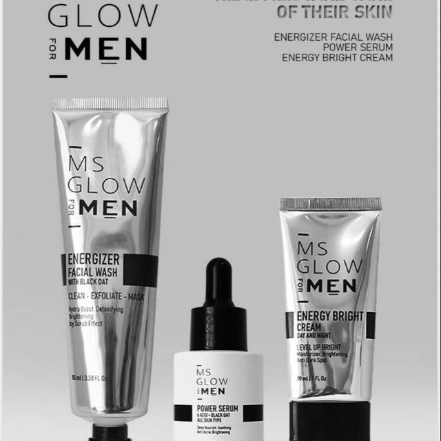 PAKET MS GLOW MEN ISI 3//ENERGIZERFW/ENERGYBRIGHTCREAM/POWERSERUM