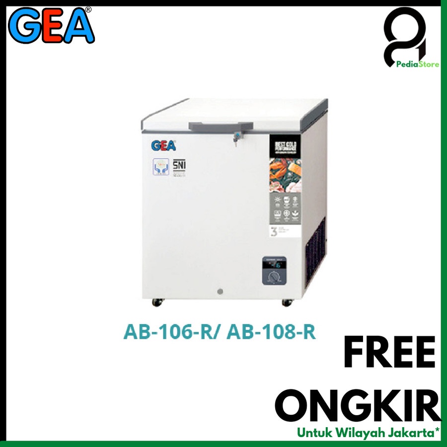 Gea Chest Freezer AB-108-R / Cooler Box / Mini Freezer 100L 100 Liter