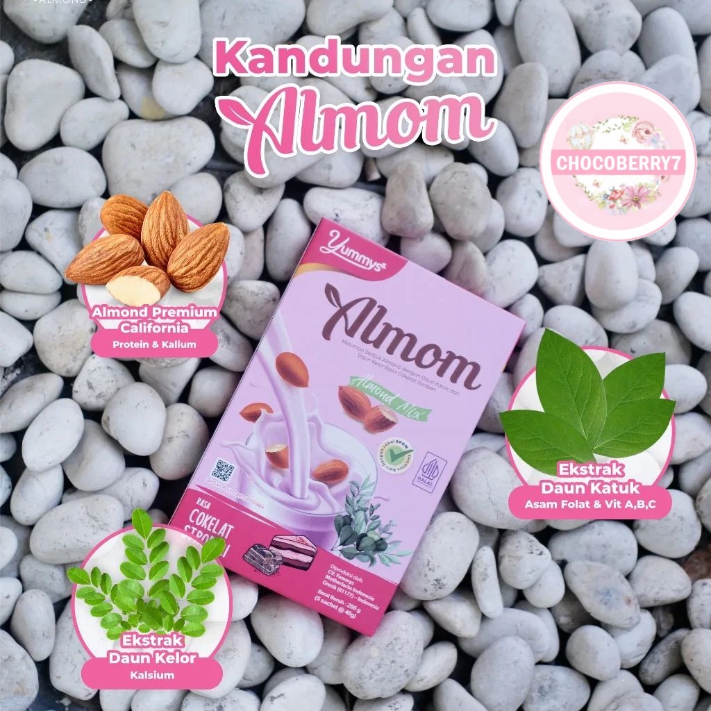 ALMOM Booster Asi Milk SUSU ALMOM Pelancar Asi Yummys Bubuk Susu Almond