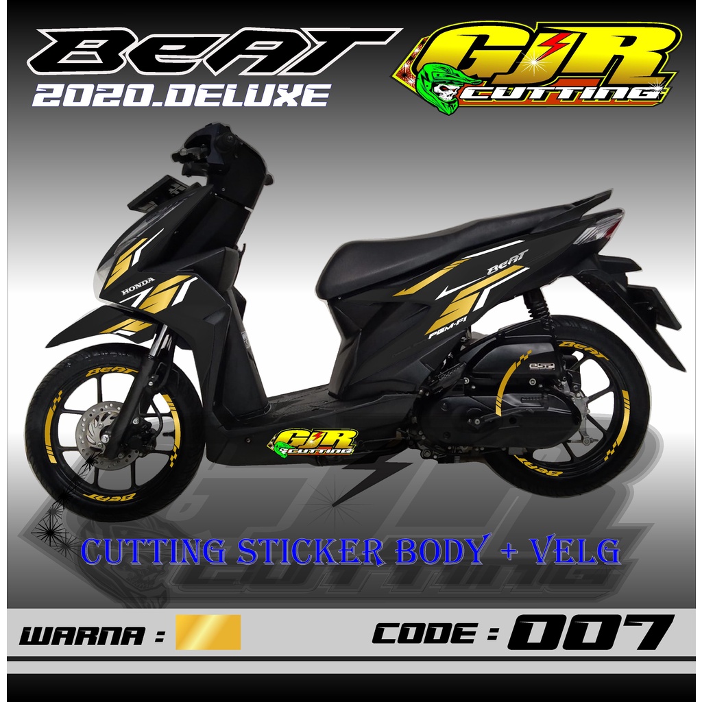 Cutting Sticker Beat Deluxe - Free Sticker VELG Stiker Motor Beat - Cutting Stiker Honda Beat Deluxe