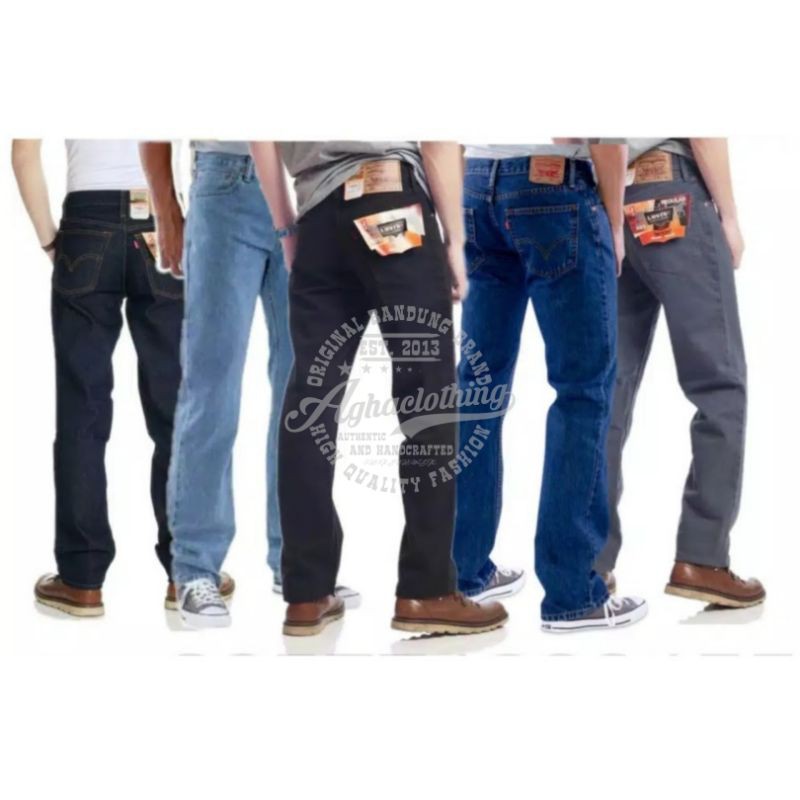 Celana Jeans Pria Standar | Jeans Reguler Aghaclothing Premium Cowo | celana panjang jeans pria