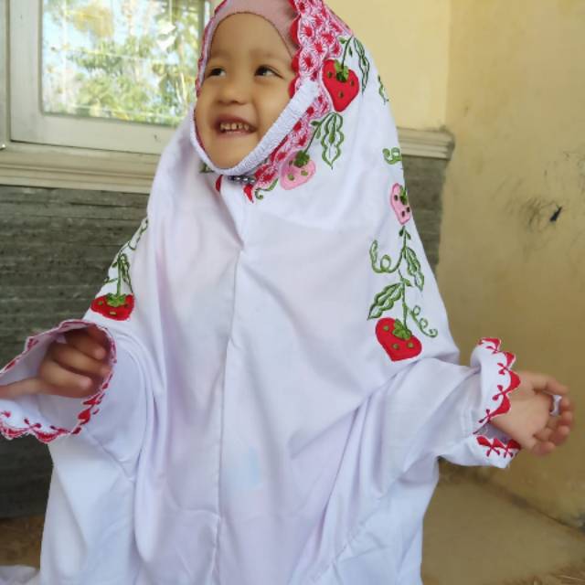 Mukena Bordir Terusan Anak