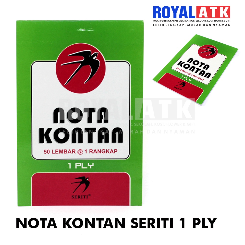 

Nota Kontan Bon SERITI 1 rangkap Ply 50 Lembar