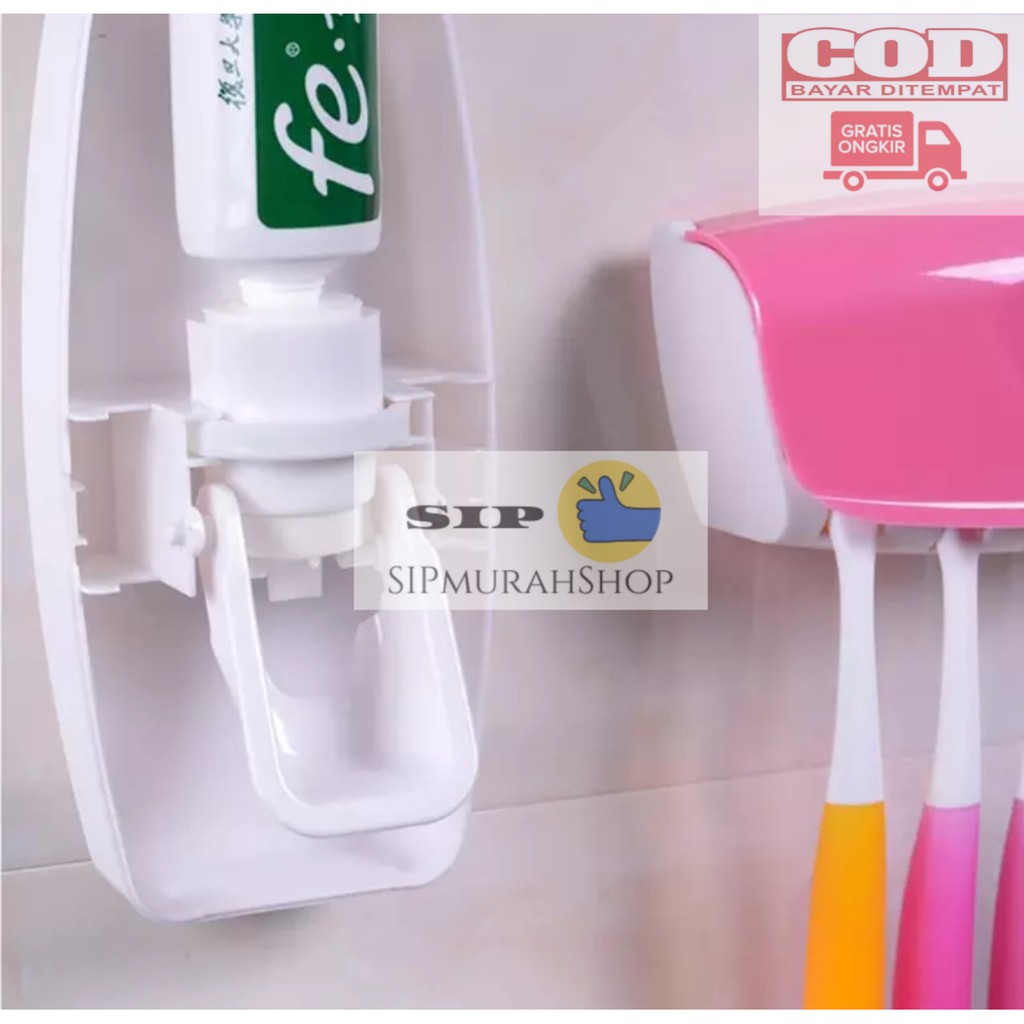 (COD) DISPENSER ODOL 5 SLOT SIKAT PASTA GIGI 1 PAKET KOTAK GANTUNGAN TOOTHPASTE BRUSH Wadah Sikat Gigi Bisa Tempel Di TembokDispenser Odol Kotak Sikat Gigi Unik / Dispenser Pasta Gigi Odol Modern Toothbrush Squeezer / Dispenser Tempat Sikat Gigi