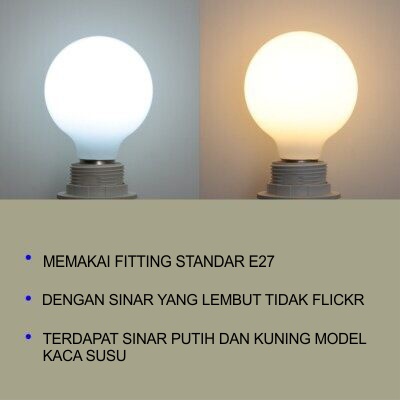 [WS] LAMPU BOHLAM LED SUSU E27 VINTAGE RETRO - LAMPU HIAS - LAMPU CAFE MODEL KACA SUSU