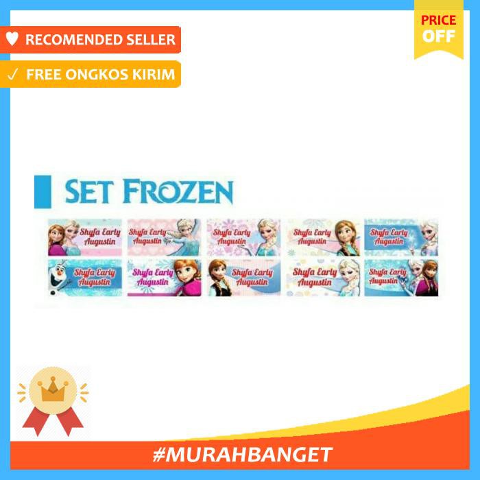 

Stiker - Label Nama Tahan Air/ Sticker Label Waterproof Frozen - Pengikat & Perekat