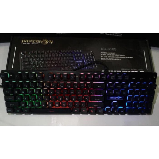 Keyboard Gaming RGB Imperion Sledgehammer 10  KG-S10B Rainbow Backlight full size