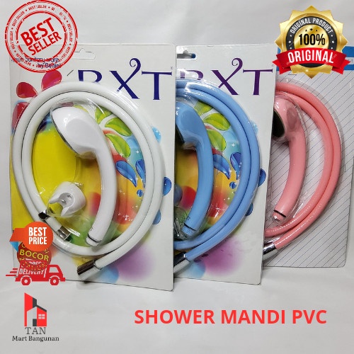 Hand Shower Shower mandi Plastik PVC Putih Pink Biru Kamar Mandi TOTO
