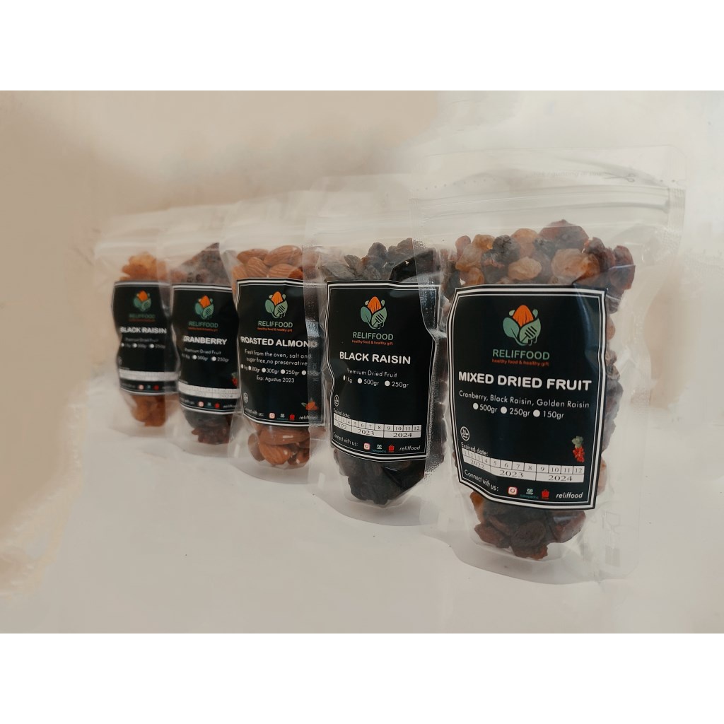 ROASTED ALMOND 100 GRAM - KACANG ALMOND PANGGANG KUPAS - DRIED FRUIT KISMIS RAISIN CRANBERRY 100 GRAM