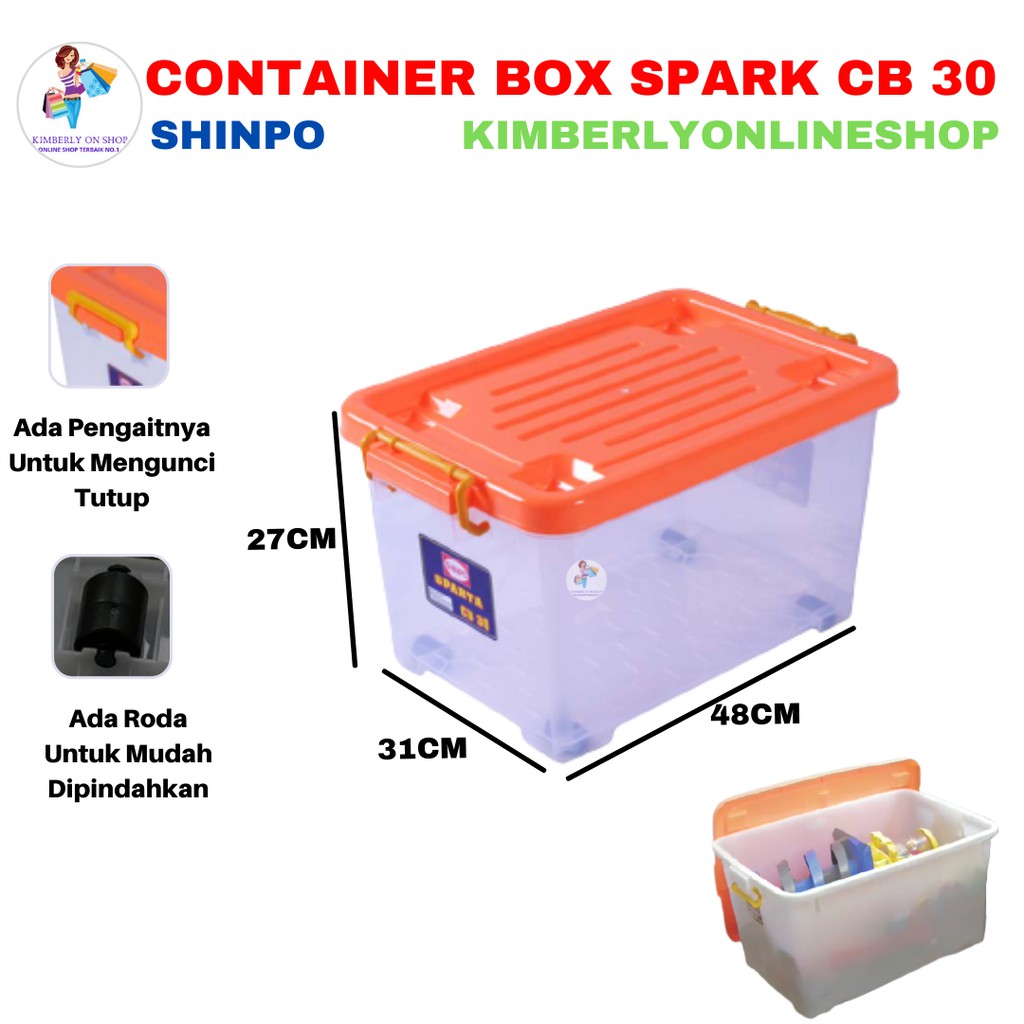 Container Box Plastik Tempat Penyimpanan Spark SIP 110 CB 30 Shinpo