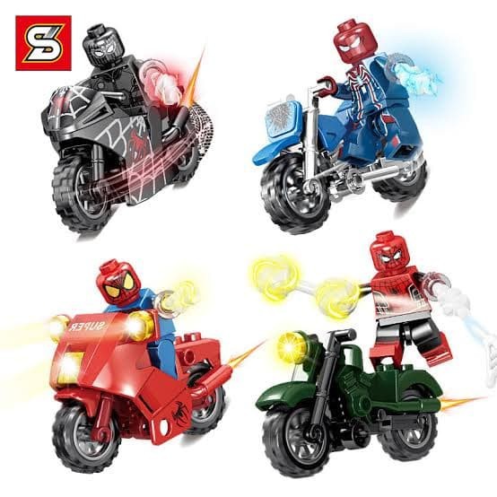 Mainan Lego SY 1401 Mini Set Spiderman Hall of Armor Set isi 4 pcs TOP QUALITY