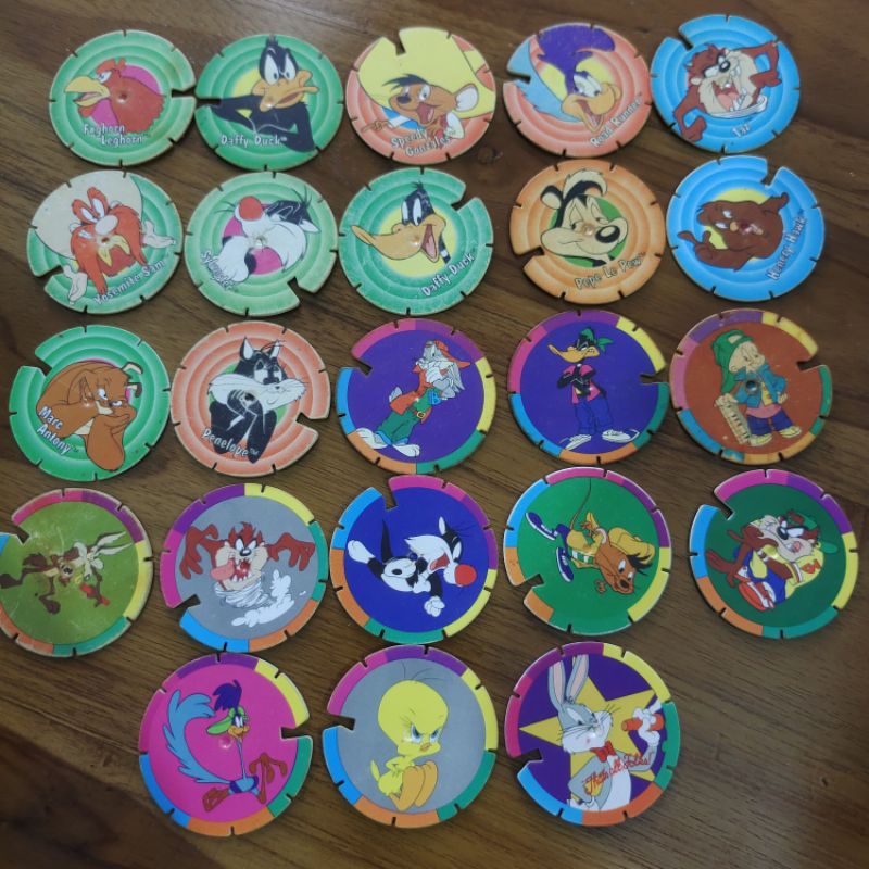 Tazos / Tajos Looney Tunes ⭐⭐ Bintang 2 Jadul Super Rare No. 61-100