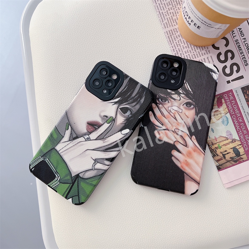 Case Desain Cold Girl Unik Untuk iPhone 13 12Pro 13promax 11pro 7plus i8