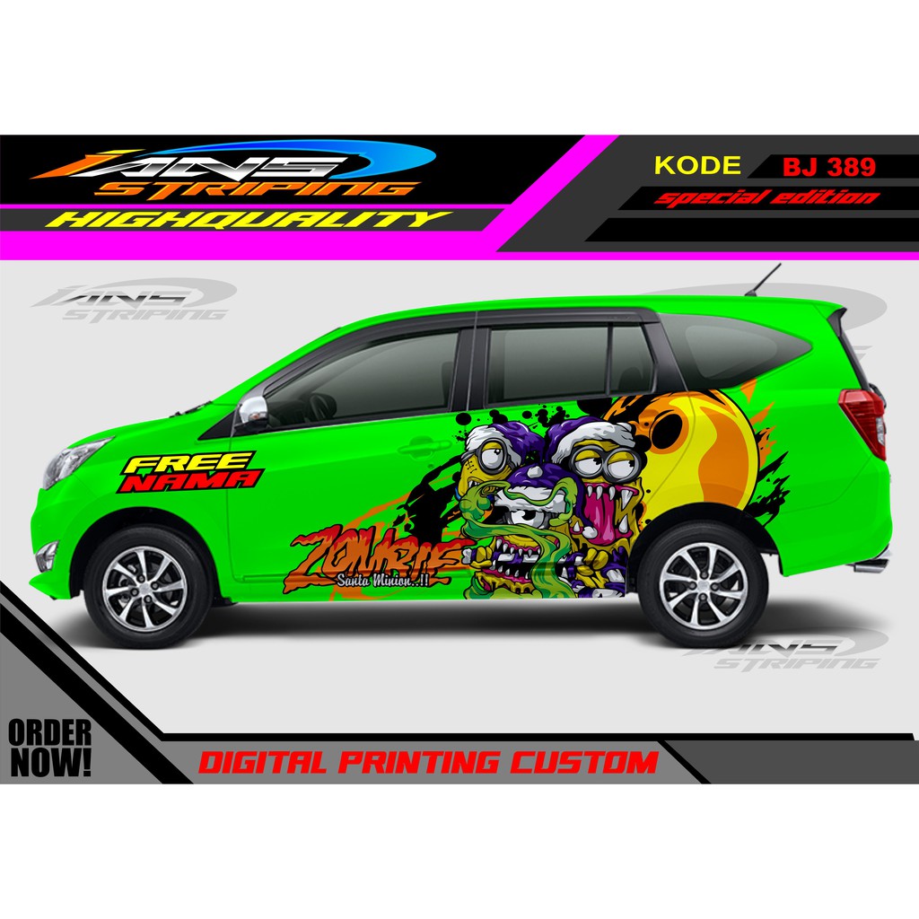 STICKER MOBIL SIGRA, AVANZA, DATSUN , JAZZ / DECAL STICKER MOBIL / STICKER VARIASI MOBIL