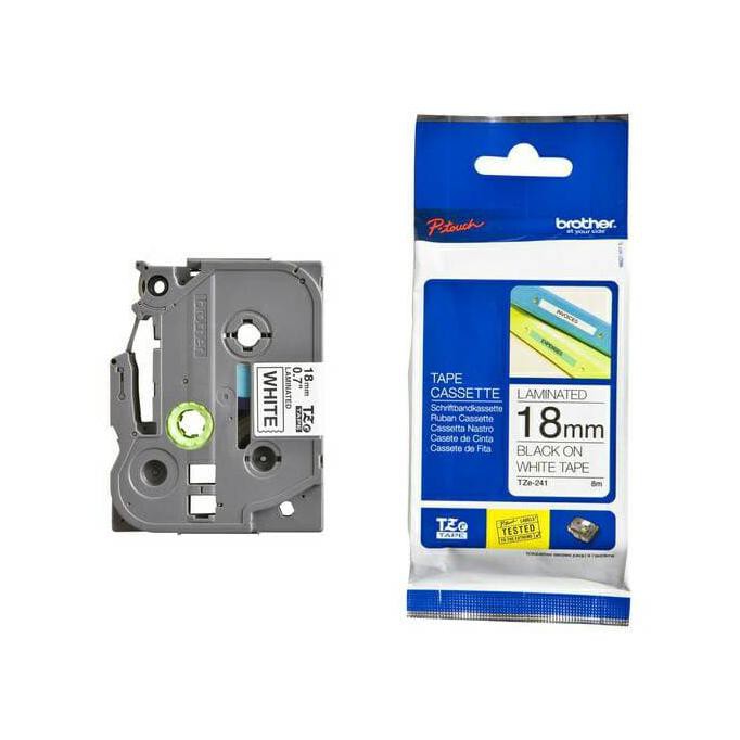 

Brother Label Tape Tze-241 18Mm Black On White Tze 241