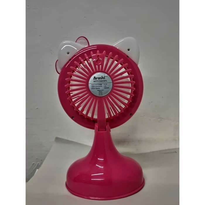 Kipas Angin Portabel / Lampu Emergency Arashi 4&quot;inch Model Kitty Fan 4