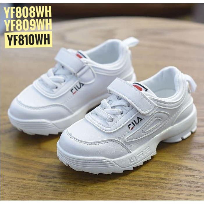 SPT 04 PUTIH  Sepatu  anak casual FILA  import model 2022 