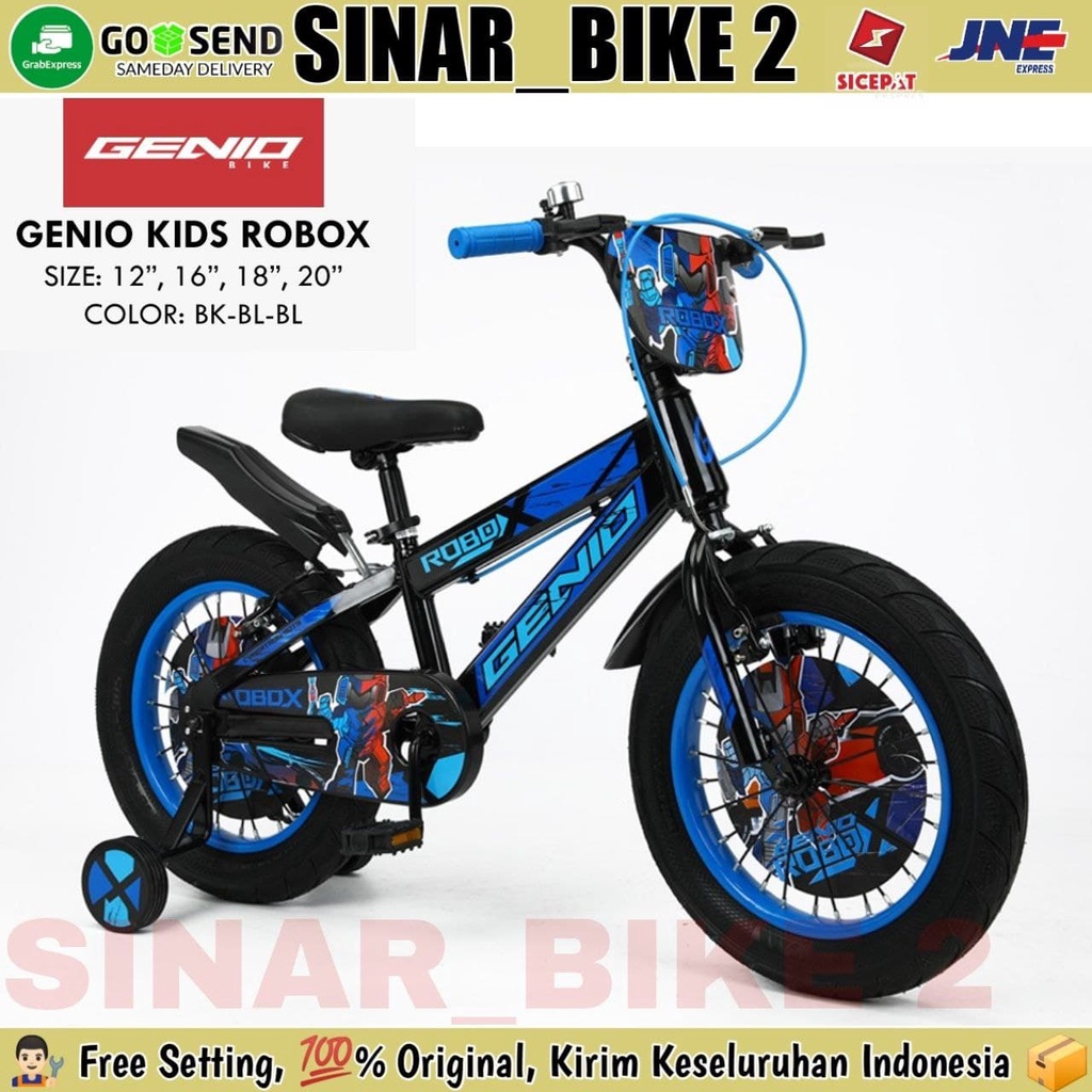 Sepeda Anak Laki Bmx GENIO Kids Robox 12,16,18 &amp; 20 Inch