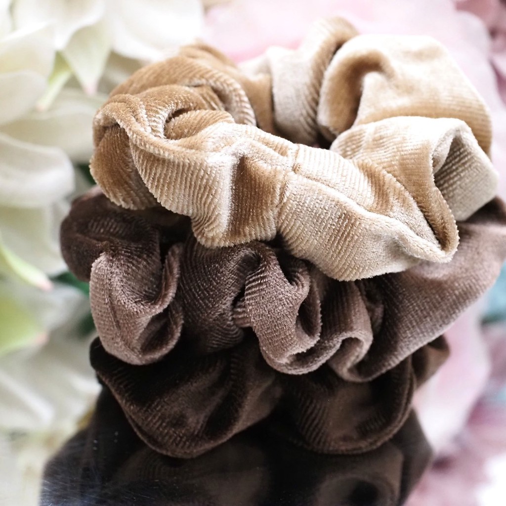 Scrunchie BLUDRU IMPORT GRES BUKAN BAHAN LIMBAH KUALITAS PREMIUM HALUS VELVET KOREA Kuncir Scrunchie