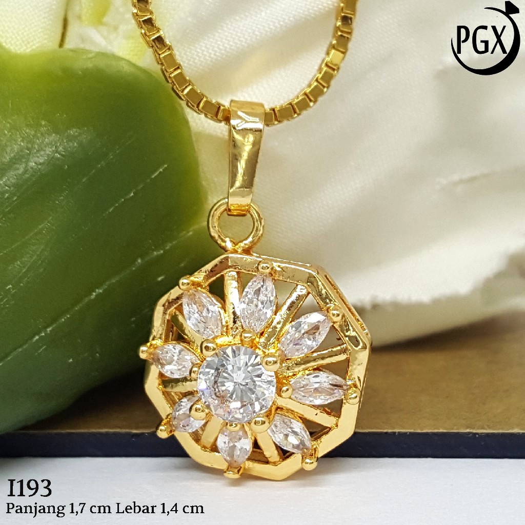 PGX Liontin Kalung Xuping Wanita Perhiasan Lapis Emas Aksesoris Fashion - I193