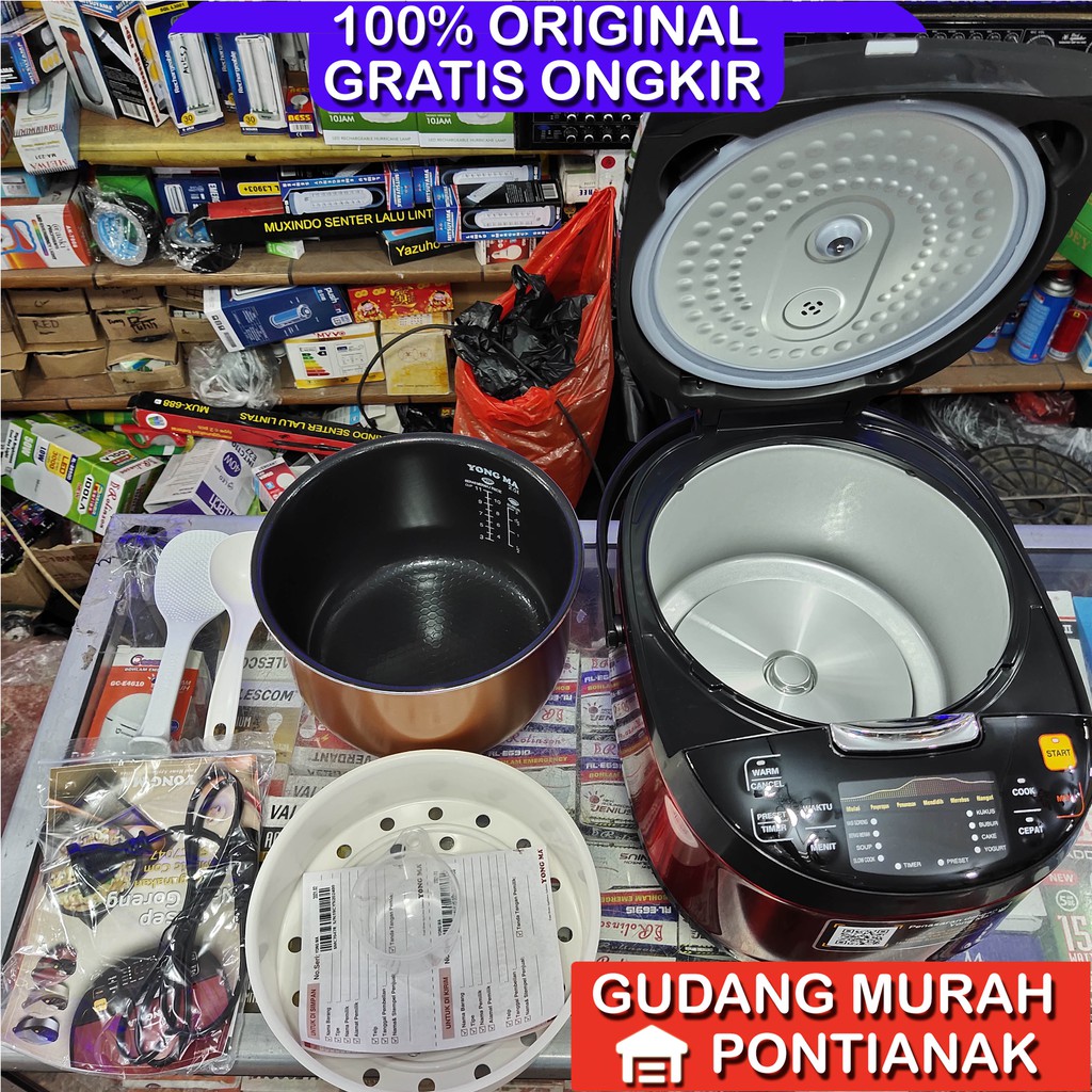 Ricecooker Yong Ma digital SMC 7047 Merah kilat penanak nasi magicom mejikom