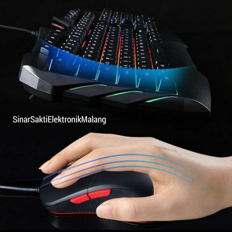 Gamen Mouse Gaming Dan Keyboard Set Bundle Paket Combo Station Garansi