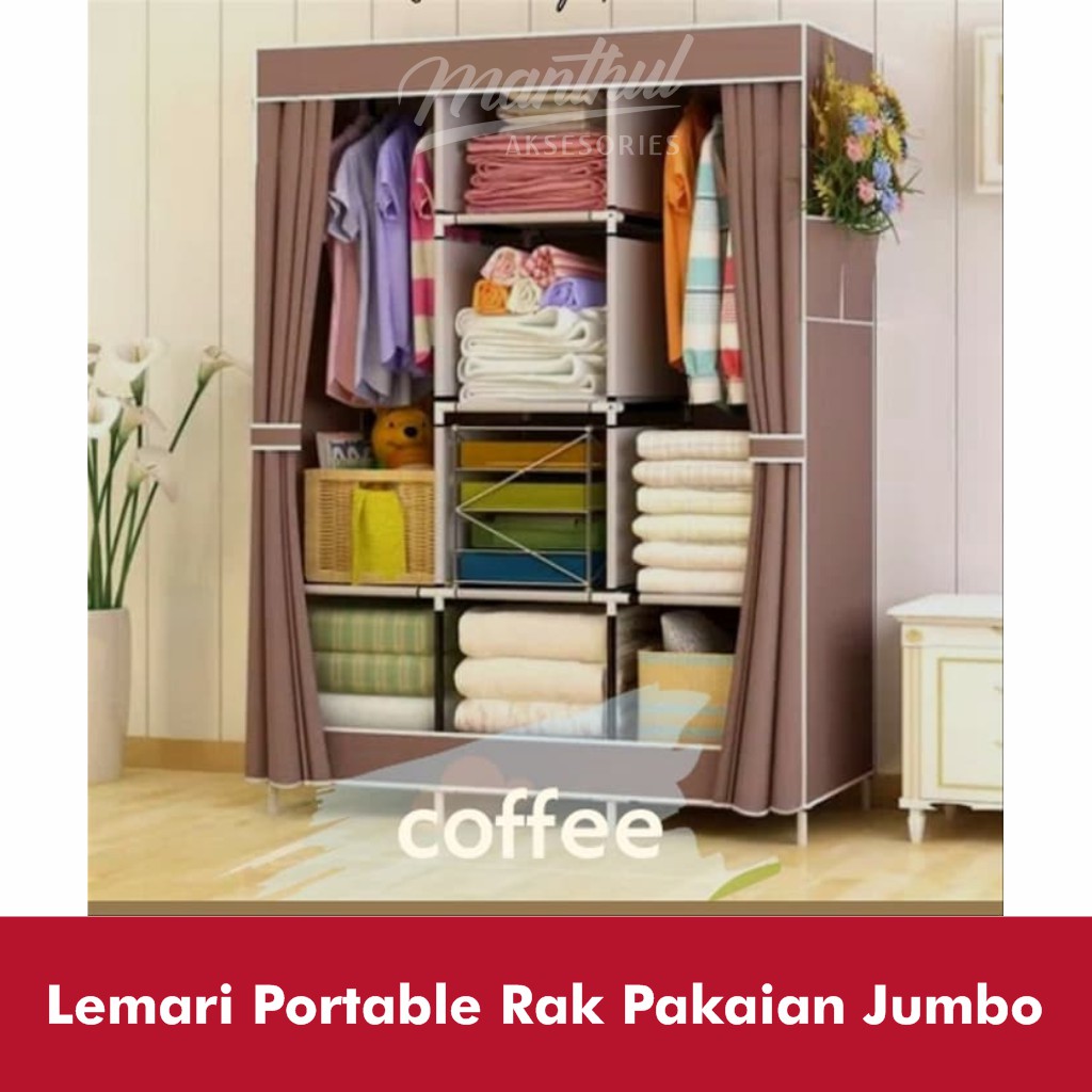 Lemari Portable Rak Pakaian Jumbo