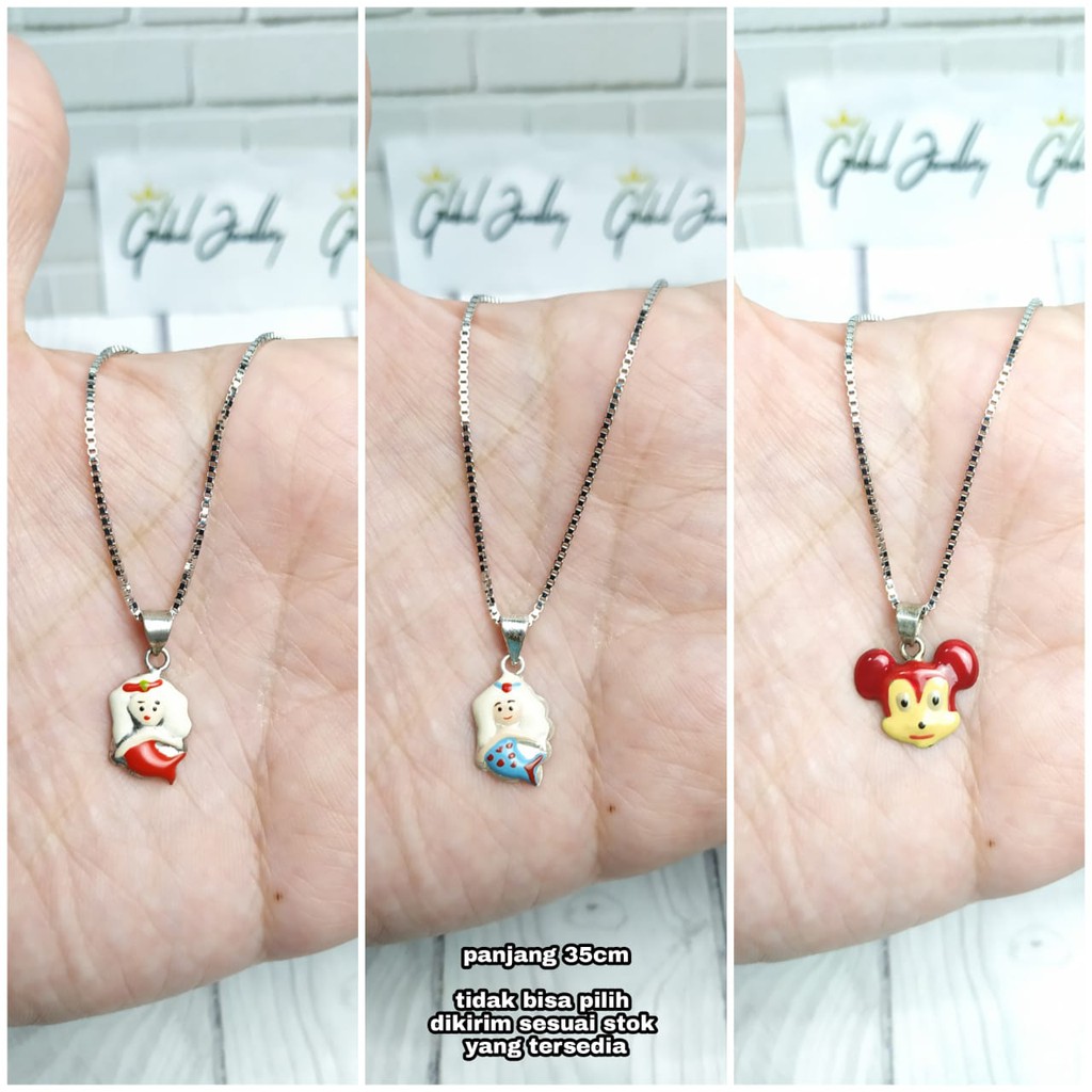 KALUNG ANAK RANDOM KUDA PONY MICKY MERMAID HELO KITY PERAK ASLI S925 GLOBAL JEWELLERY CK009