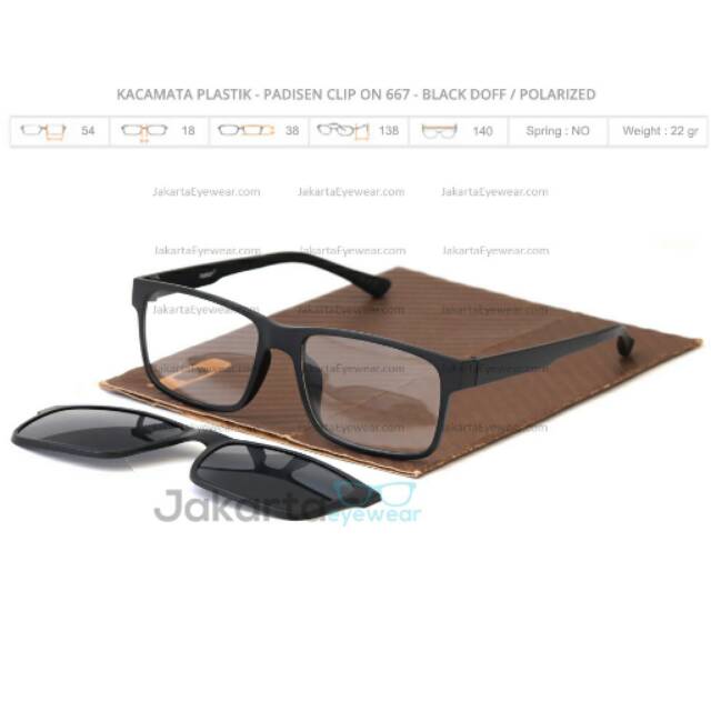 SALE Kacamata Plastik - Padisen Clip On 663 -  / Polarized