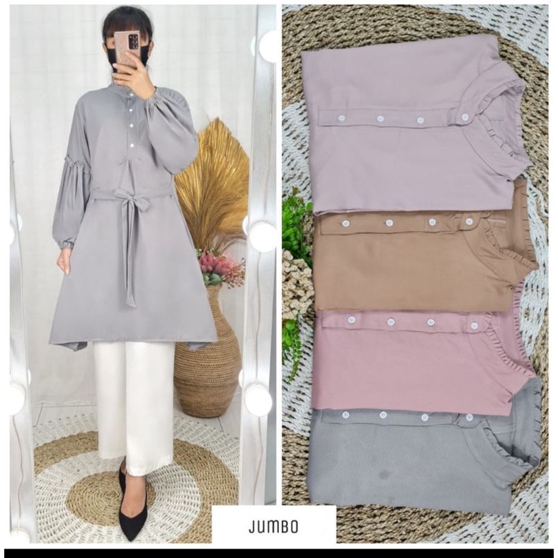 set long tunik kombinasi jumbo