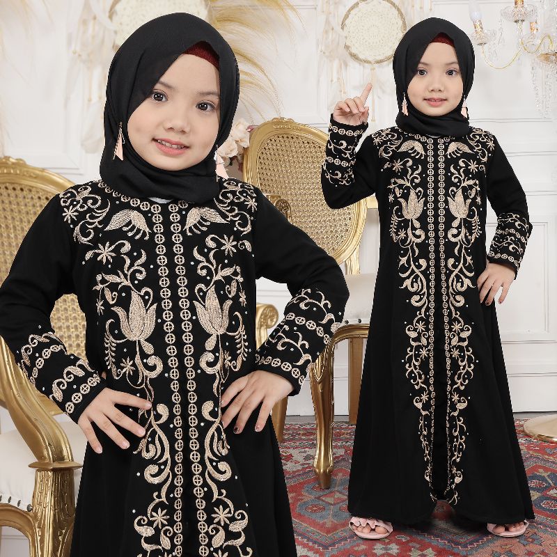 KUMPULAN ABAYA ANAK BEST SELLER Gallery Exclusive Abaya Hitam Gamis Anak Bordir