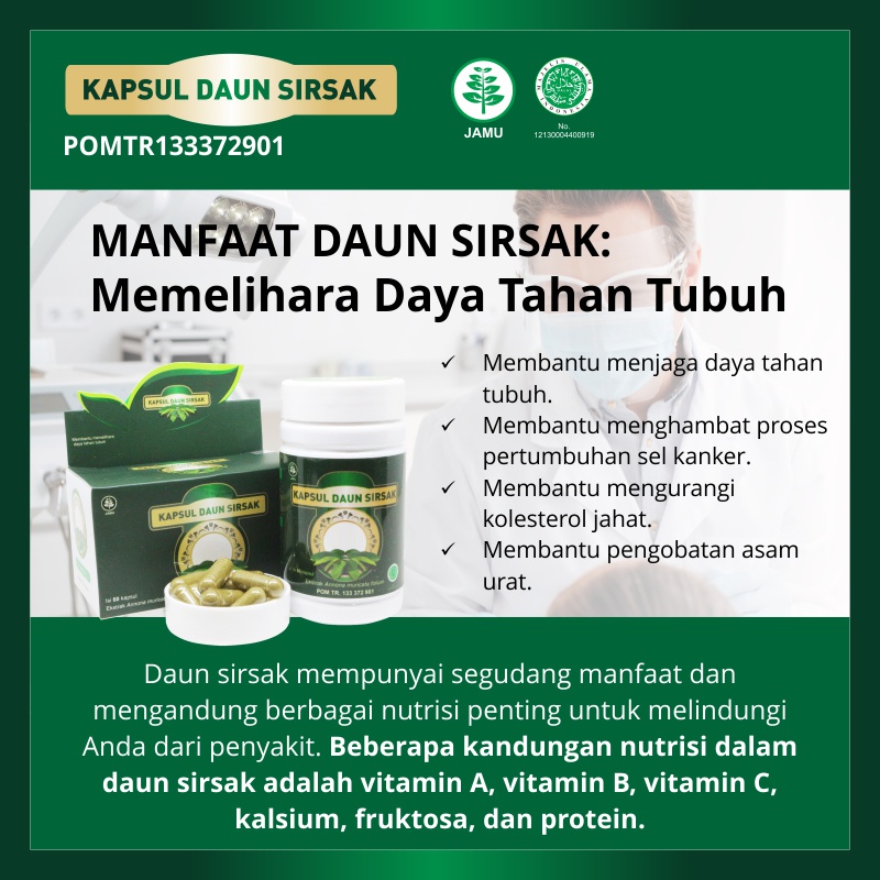 Daun Sirsak Naturafit / Ekstrak Daun Sirsak Menjaga Daya Tahan Tubuh - 100% Herbal