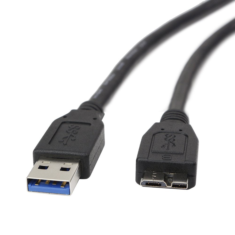 Kabel HDD USB 3.0 to Micro B | Bahan Kabel Menggunakan Braided Cable 100% Gold Plated Panjang +-56cm - Black