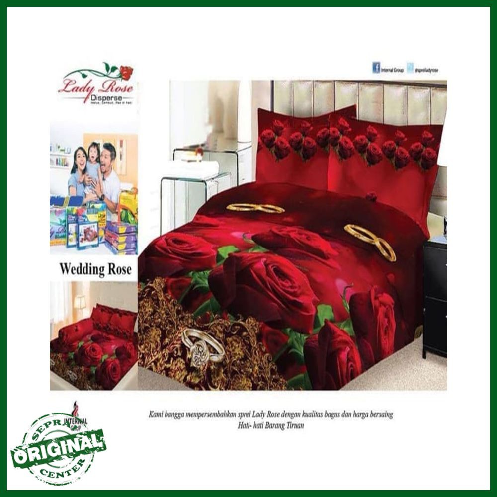 SEPREI LADY ROSE / SPREI LADY ROSE WEDDING ROSE QUEEN 160 No.2 SEPRAI MAWAR CINCIN NIKAH