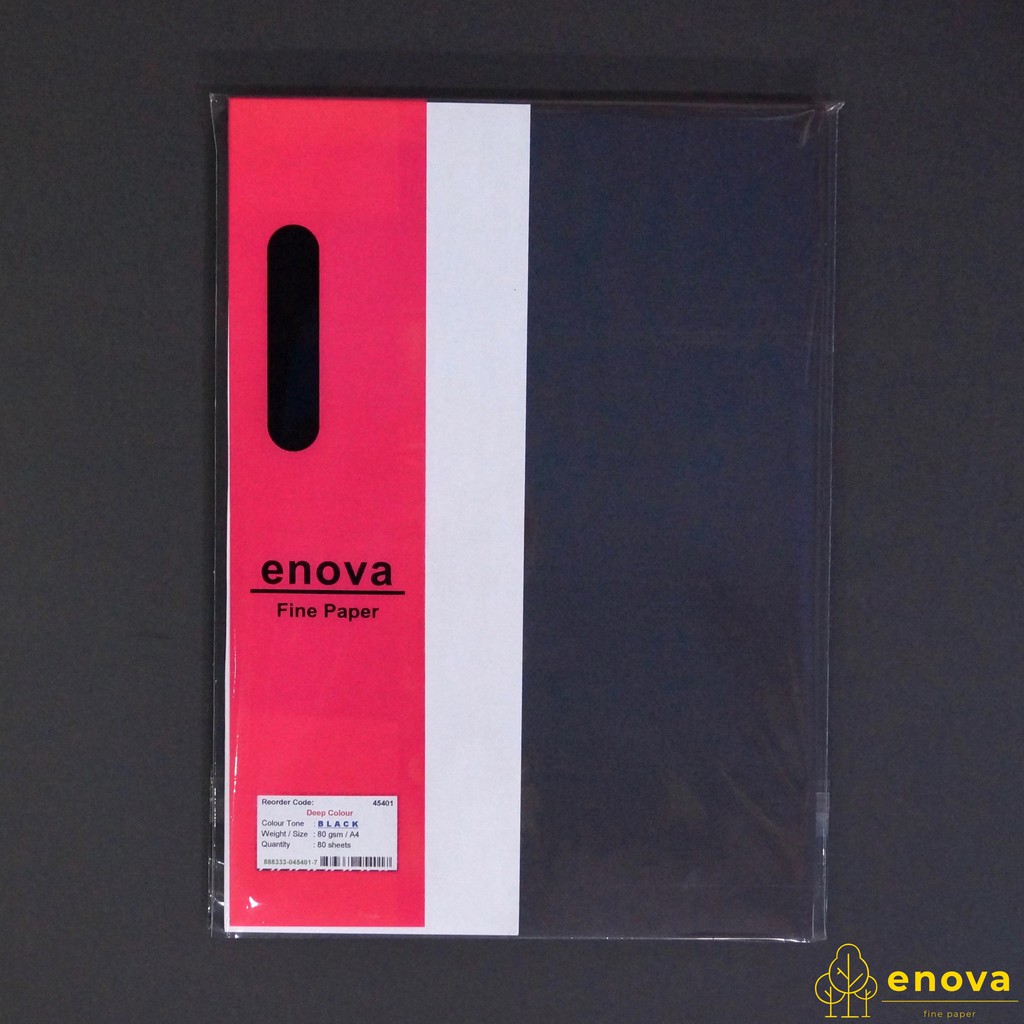 

Fancy Art Paper ENOVA | Deep Black | A4 80GSM (Hitam)