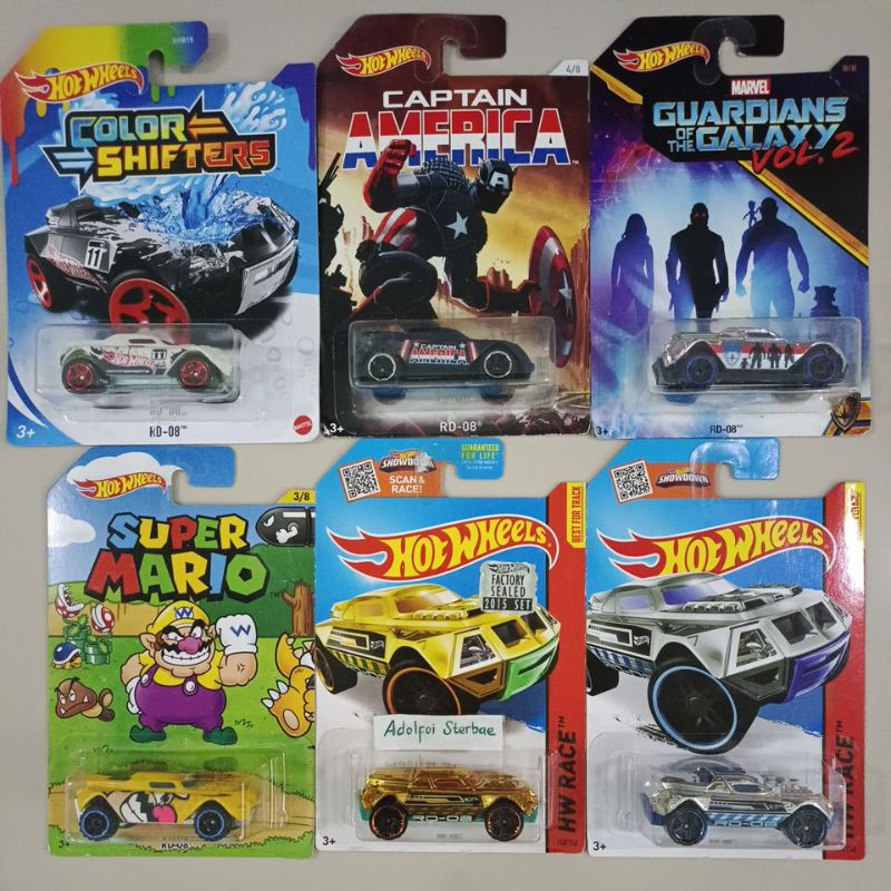 hotwheels hot wheels RD-08 RD 08 RD08 factory sealed edisi color shifters motorsports captain americ