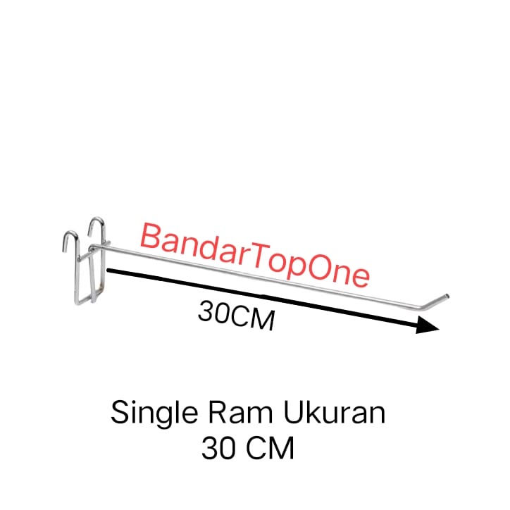 Single Ram 30 cm Chrome stenlis