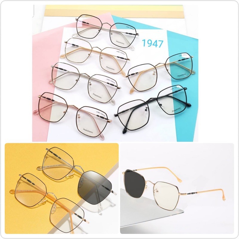 PROMO Termurah BISA COD - KACAMATA FASHION PHOTOCROMIC 1947 6639 KACAMATA MINUS ANTI RADIASI UV