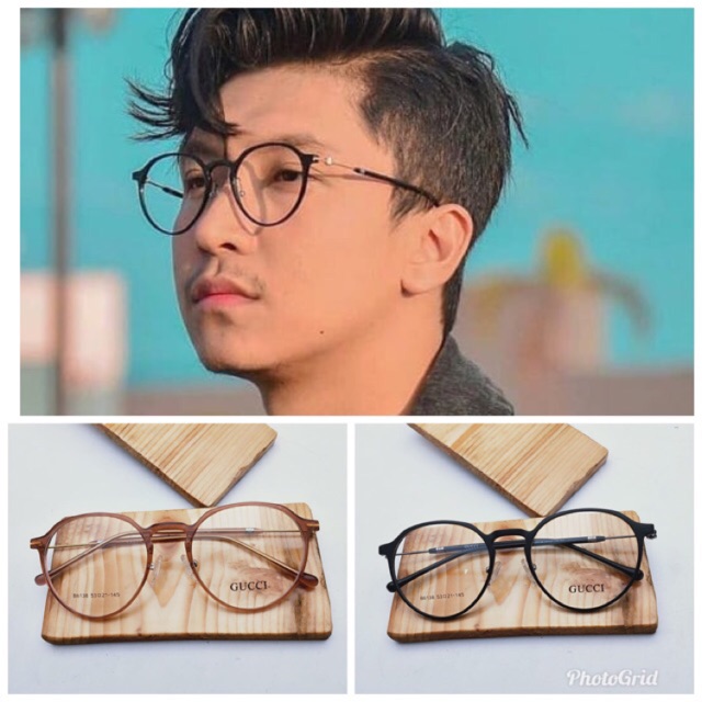 paket Frame kacamata minus lensa antiradiasi wanita pria frame 6138