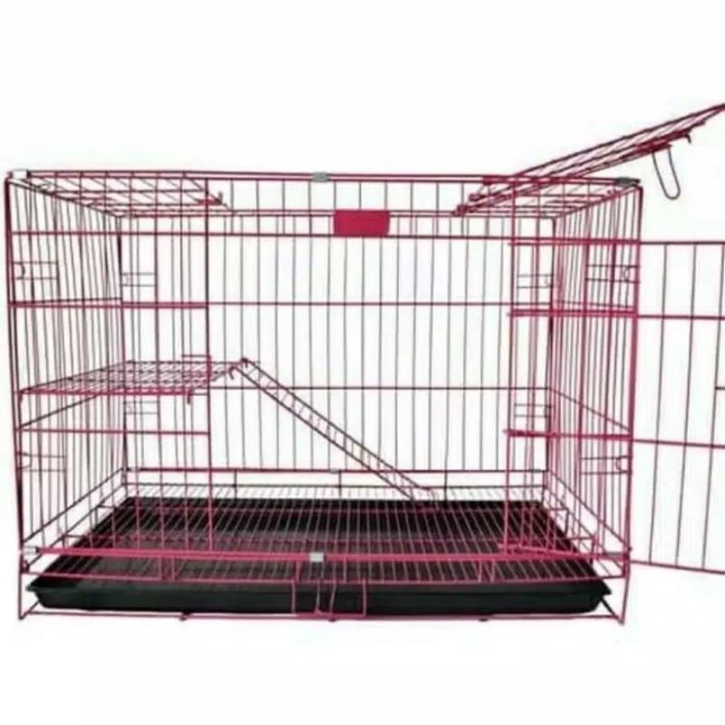 Kandang Kucing TINGKAT Lipat 75cm Kucing Anjing Kelinci Tupai Musang Jumbo Besar Grab/Gojek-2
