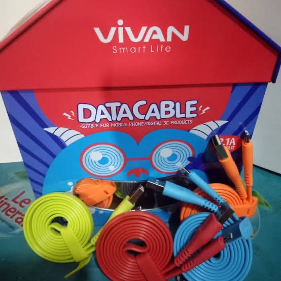 Kabel data vivan csm100s micro usb warna warni v8