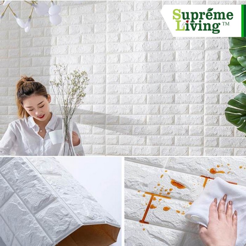 Wallpaper Bata Brick Foam 3D Wall Sticker TEBAL 4 MM 70 x 77 cm